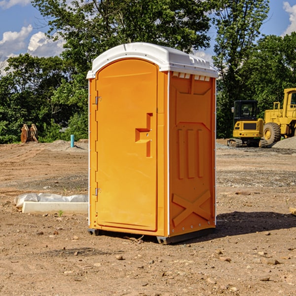 can i customize the exterior of the porta potties with my event logo or branding in Brighton VT